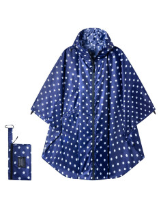 Poncho de Lluvia Impermeable para Adultos - A-punto Azul