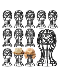 Paquete de 12 Soportes para Pelucas Otoolling 30x50 cm Negro