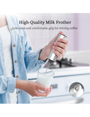 Espumador de Leche Eléctrico ELMWAY KJBQ-9 Acero Inoxidable