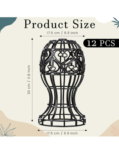 Paquete de 12 Soportes para Pelucas Otoolling 30x50 cm Negro