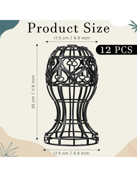 Paquete de 12 Soportes para Pelucas Otoolling 30x50 cm Negro