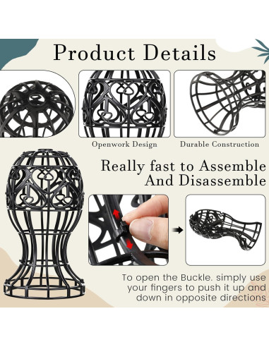 Paquete de 12 Soportes para Pelucas Otoolling 30x50 cm Negro