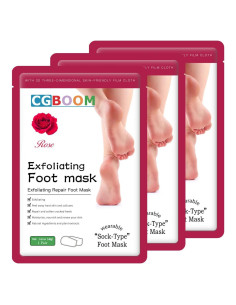 Mascarilla Exfoliante para Pies CGBOOM - 3 Paquetes, Suaviza Callos