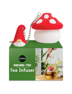 Infusor de Té OTOTO Enchan-Tea Gnomo Reutilizable Rojo