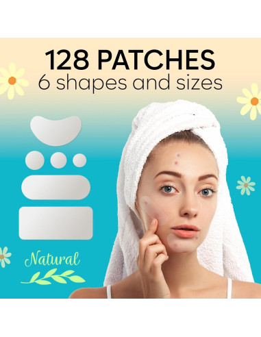 Parche Hidrocoloide para Espinillas Bloomora - 128 Piezas