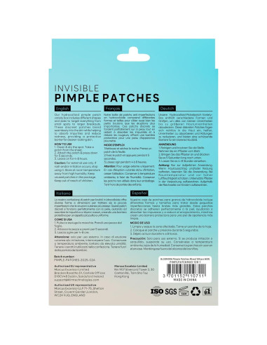 Parche Hidrocoloide para Espinillas Bloomora - 128 Piezas