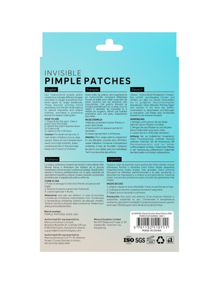 Parche Hidrocoloide para Espinillas Bloomora - 128 Piezas Parche Hidrocoloide para Espinillas Bloomora - 128 Piezas