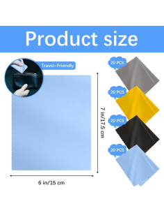 Paquete de 80 paños de limpieza de microfibra Lipetol 15x18 cm 2