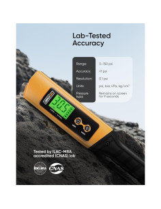 Manómetro Digital Gerchway 2 en 1 con Luz LED 150 PSI 2