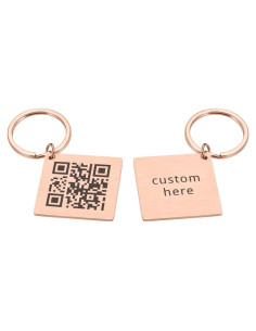Llave Personalizada de Acero Inoxidable con Código QR - Regalo Musical
