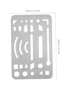 Plantilla de Escudo de Borrado SHINEOFI 3 Piezas Acero Inoxidable 2