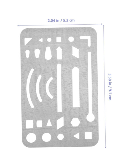 Plantilla de Escudo de Borrado SHINEOFI 3 Piezas Acero Inoxidable