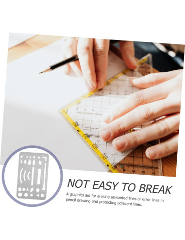 Plantilla de Escudo de Borrado SHINEOFI 3 Piezas Acero Inoxidable