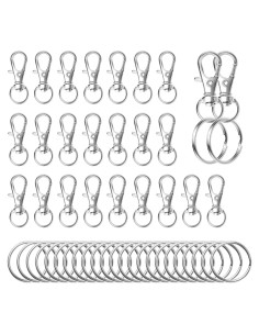 Ganchos de Snap Giratorios ZoloAJay 50 Piezas Metal Plateado