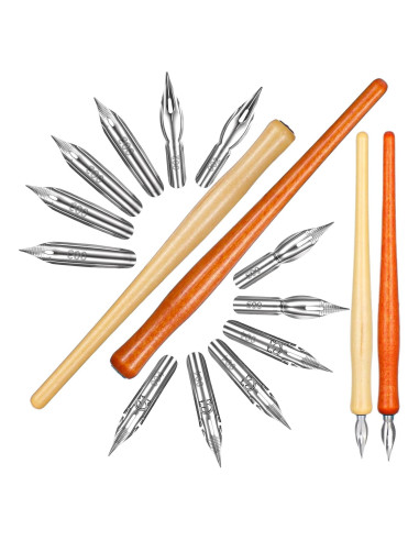 Juego de 14 Piezas de Puntas de Pluma Tyqour para Caligrafía