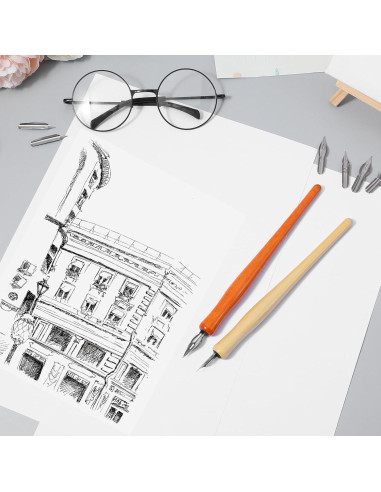 Juego de 14 Piezas de Puntas de Pluma Tyqour para Caligrafía