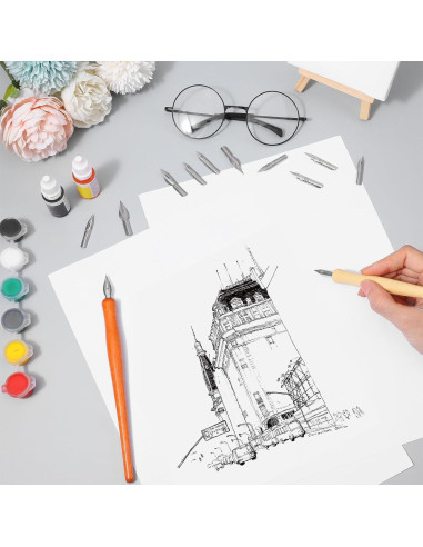 Juego de 14 Piezas de Puntas de Pluma Tyqour para Caligrafía