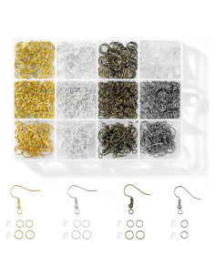 Kit de Ganchos de Aretes Nkwuire 890 Piezas Hipoalergénicos
