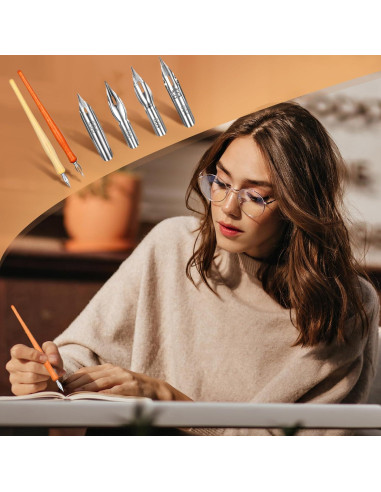 Juego de 14 Piezas de Puntas de Pluma Tyqour para Caligrafía
