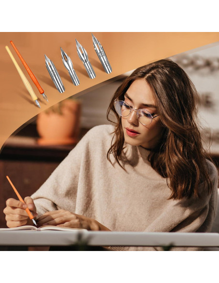 Juego de 14 Piezas de Puntas de Pluma Tyqour para Caligrafía