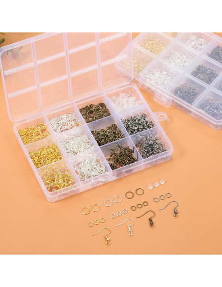 Kit de Ganchos de Aretes Nkwuire 890 Piezas Hipoalergénicos