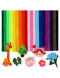 200 Limpiapipas Chenille Multicolores ZXIIXZ para Manualidades