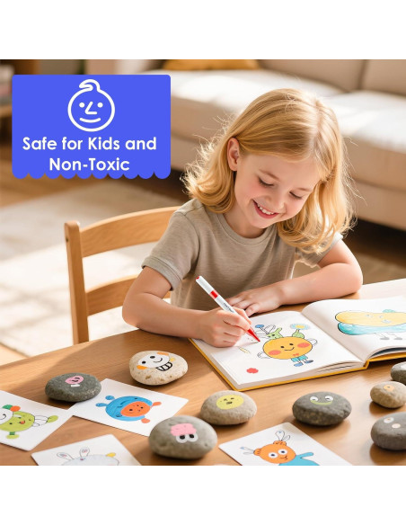 Marcadores Acrílicos WELLOKB 80 Colores Doble Punta para Manualidades