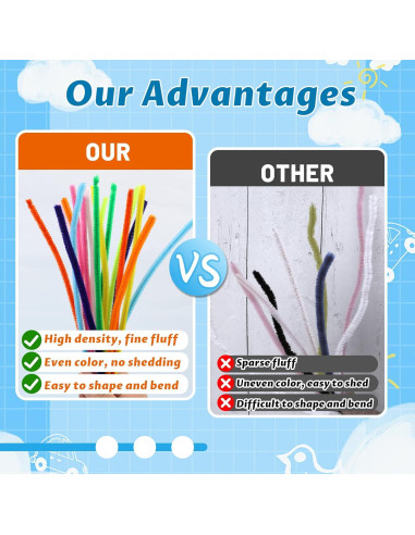 200 Limpiapipas Chenille Multicolores ZXIIXZ para Manualidades