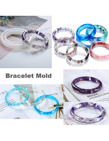 Kit de Moldes de Silicona para Joyería de Resina BRAVECOW 229 Piezas