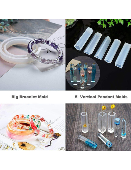 Kit de Moldes de Silicona para Joyería de Resina BRAVECOW 229 Piezas