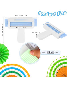 Crimpadora de Papel Anglekai para Manualidades DIY Blanca 2