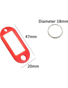 400 Etiquetas de Llave Gisedkle, 10 Colores, 4.7x2.2cm 2