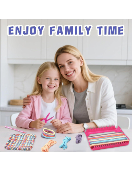 Kit de Lazos de Telar FEBSNOW 180 Piezas 9 Colores DIY