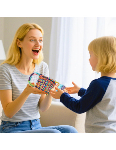 Kit de Lazos de Telar FEBSNOW 180 Piezas 9 Colores DIY