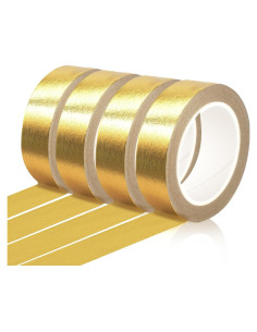 Cinta Washi Dorada Phinus 4 Rollos 1.5cm x 10m para Manualidades