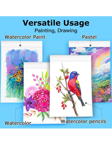 Bloc de Papel Acuarela Hapikalor 9x12" 140lb 20 Hojas Verde