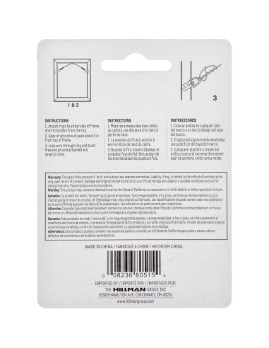 Cable de Acero Inoxidable Hillman 7.62 m Soporta 13.6 kg