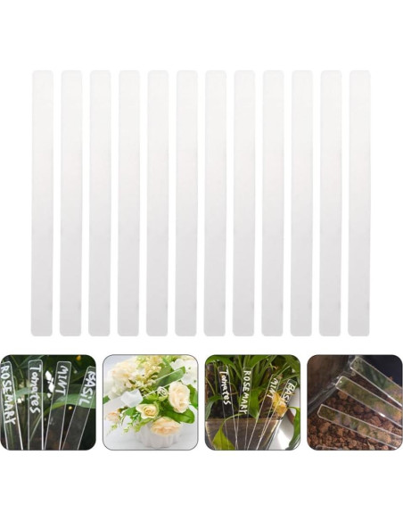 50 Etiquetas de Identificación de Suelo Acrílicas Esowemsn 12cm