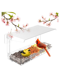 Comedero de Aves de Ventana LMHOME Transparente 0.78kg