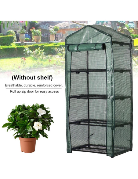 Cubierta de Invernadero Mini ZLHETWT 4 Niveles 160x70x50 cm