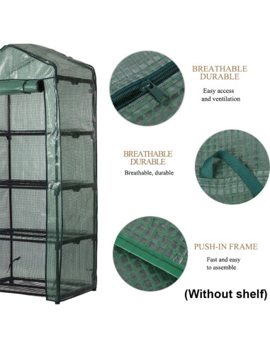 Cubierta de Invernadero Mini ZLHETWT 4 Niveles 160x70x50 cm