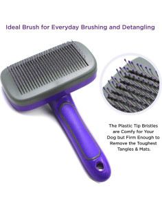 Cepillo Slicker Autolimpiante Hertzko para Perros y Gatos 2