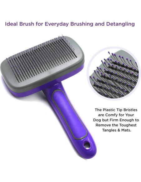 Cepillo Slicker Autolimpiante Hertzko para Perros y Gatos