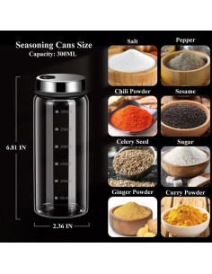 Juego de Salero y Pimentero Verdental 300ml Acero Inoxidable 2