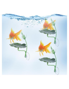 Hamaca de Hoja Betta Exircy - 3 PCS Plástico Verde para Acuario