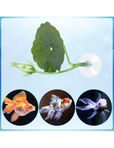 Hamaca de Hoja Betta Exircy - 3 PCS Plástico Verde para Acuario 2