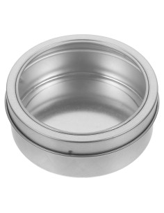 Garneck Latas de Aluminio 85g - Contenedor Redondo Magnético