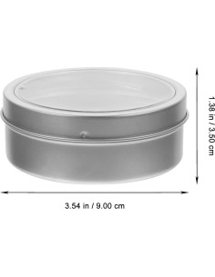 Garneck Latas de Aluminio 85g - Contenedor Redondo Magnético 2