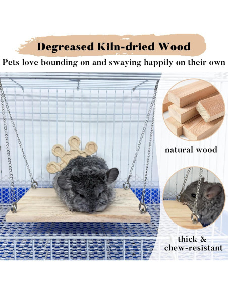 Juguetes Colgantes para Chinchillas Jevnd - Madera Secada al Horno