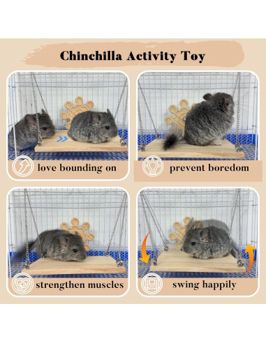 Juguetes Colgantes para Chinchillas Jevnd - Madera Secada al Horno